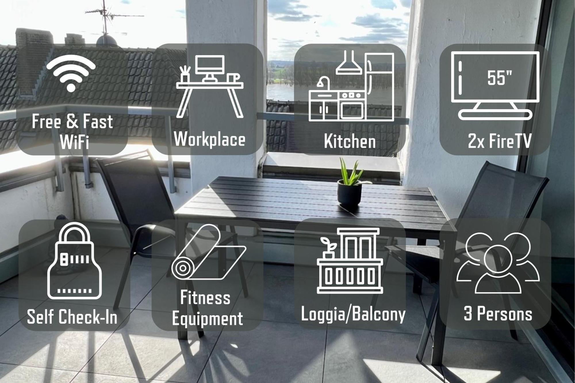 Piso Superior - Exklusives An Der Promenade Mit Rheinsicht & Loggia Emmerich